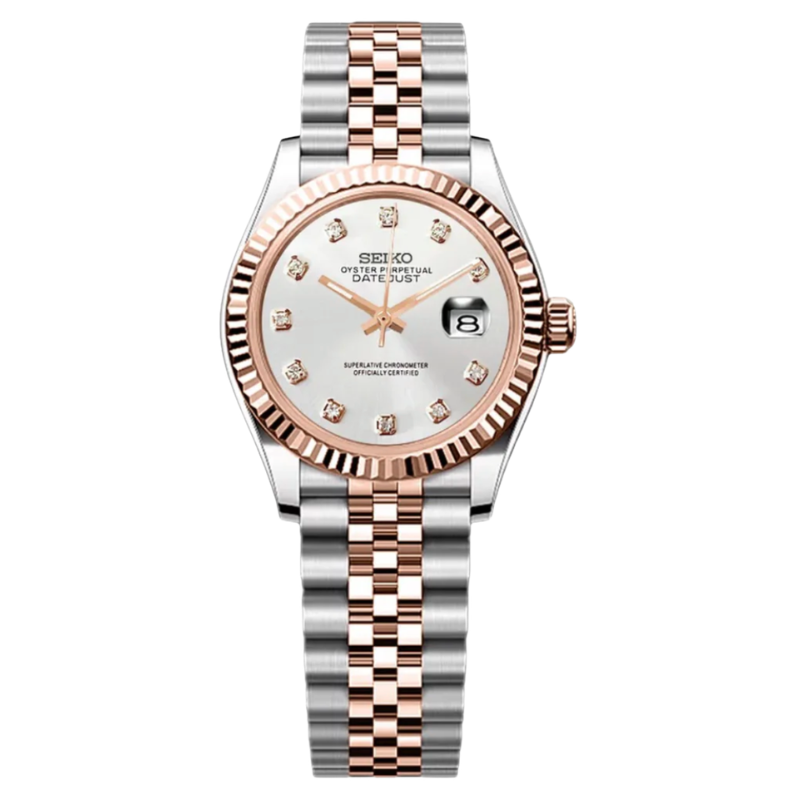 LADYJUST TWOTONE ROSEGOLD WHITE DIAMOND