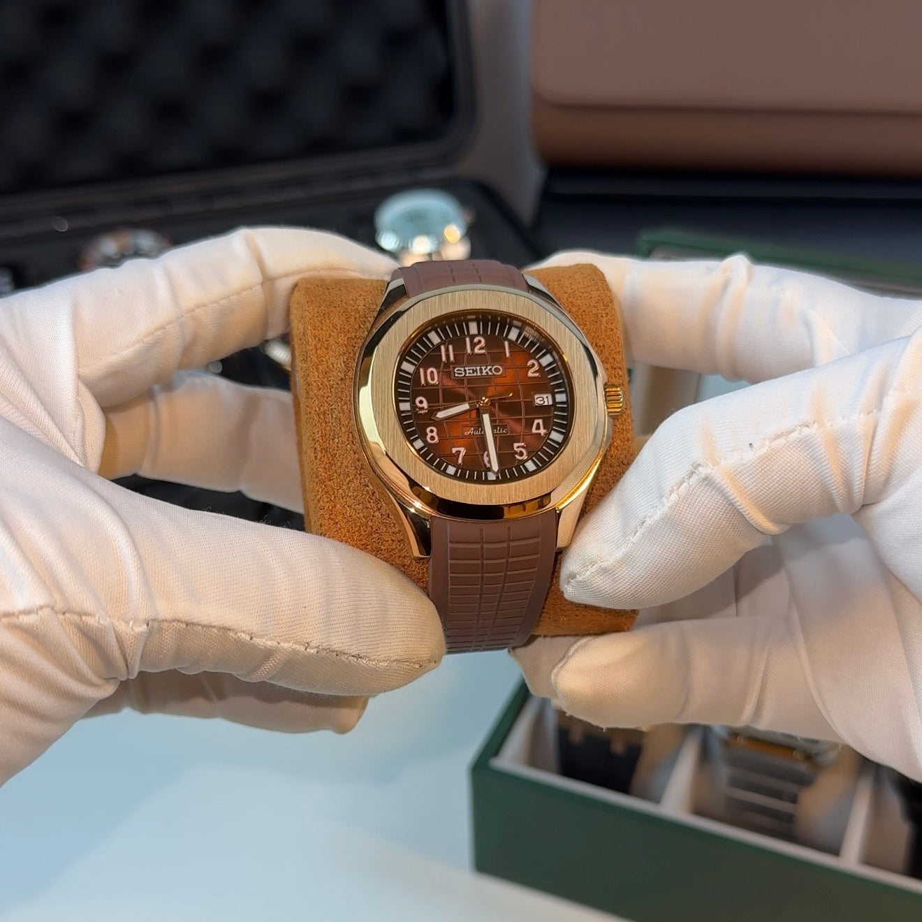 AQUA BROWN ROSEGOLD