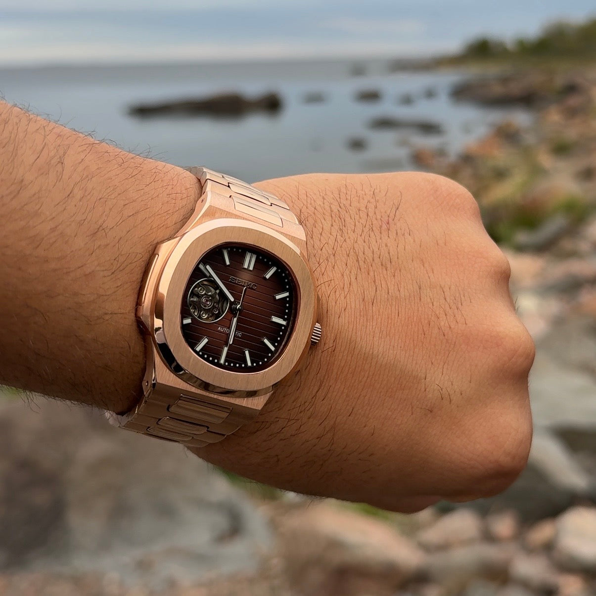 NAUTIKO ROSEGOLD OPEN HEART